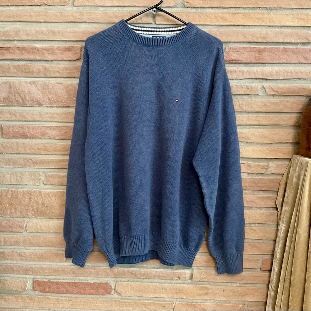 Tommy Hilfiger Vintage Men’s Cotton Sweater Blue Large